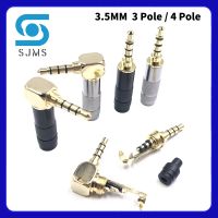 【YF】 Gold plated Stereo with Clip 3.5 mm 3 Pole 4 Repair Headphone Jack Plug Cable Audio Connector Soldering 6MM