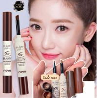 ส่งฟรี !! NOVO EYEBROW GEL WATERPROOF No.5068 เจลเขียนคิ้ว โนโว เขียนง่าย ติดทน กันน้ำ กันเหงื่อ ( ขนาด 3 g. X 1 กล่อง )