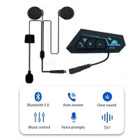 Bluetooth 5.0 Motorcycle Helmet Headset Wireless Handsfree call Earphone Motor Headphones MP3 player Waterproof Noise Reduction