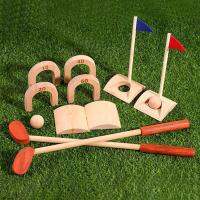 Wooden Kids Golf Set Mini Putter Golf Club Toy Child Outdoors Exercise Funny Sports Game Mini Set Ball Game Kit