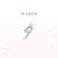 MARON✨ [ของแท้] Feo Stars Orbit Earcuff เงินแท้925 ชุบ White Gold ต่างหูหนีบ พลอยเพทายสีขาว