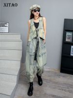 XITAO Pants Sets Vintage Women Denim Two Pieces Sets