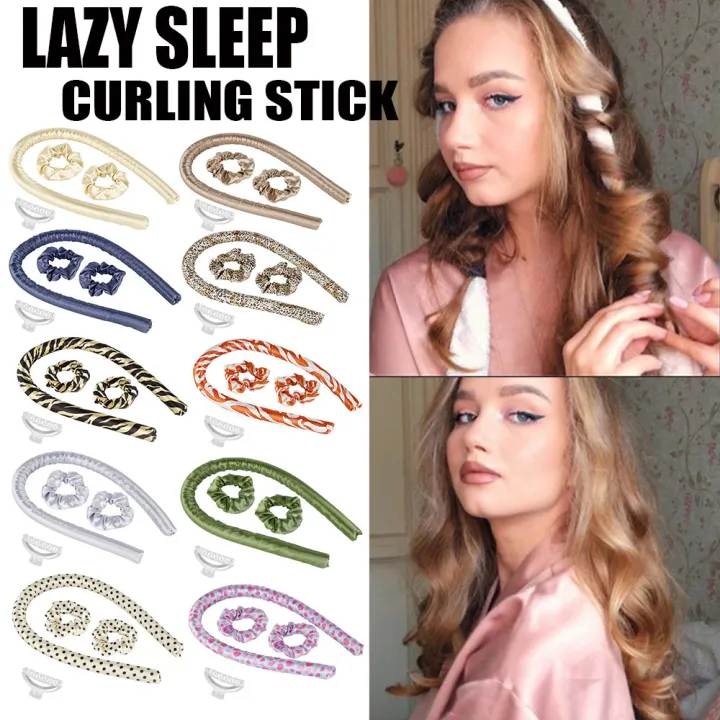 WASPST DIY Silk Ribbon Hair Rollers Sleeping No Heat Curls Lazy Curler Set  Heatless Curling Rod Headband Curls | Lazada PH