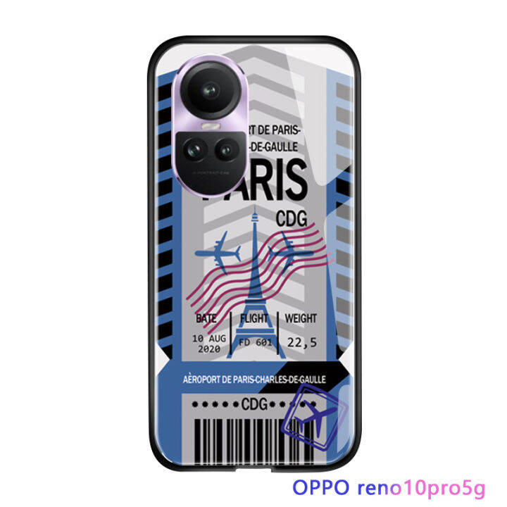 serpens-oppo-reno10-pro-5g-สร้างสรรค์ตั๋วเครื่องบินระหว่างประเทศเคสโทรศัพท์ตั๋วเครื่องบินไปกระจกเทมเปอร์กันกระแทกเคสคลุมทั้งหมด