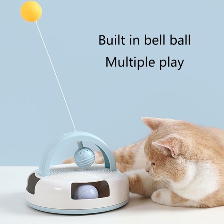เครื่องเล่นแผ่นเสียงผลิตภัณฑ์สัตว์เลี้ยงโลกพร้อมลูกบอลแคทเน็บลายกีฬาปิงปองแรงโน้มถ่วงของเล่นแมว