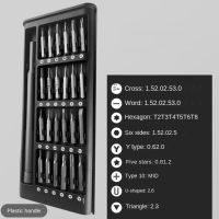 DEONG สำหรับคอมพิวเตอร์/แว่นตา/สกรูกล้องบิตสกรูที่แม่นยำชุดไขควง Ic 25 In1 Hex Torx ข้อต่อไขควงไขควงชุดบิต