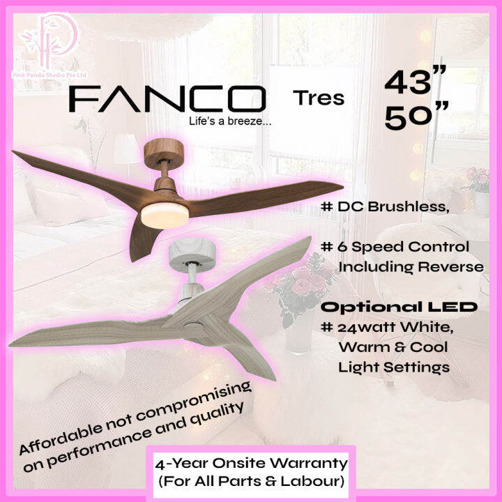 [Installation Service Available] Fanco Tres DC Motor Ceiling Fan with