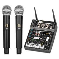 Wireless Microphone Mic Bluetooth with Audio Mixer for TV Computer Home Party DJ Show Wedding