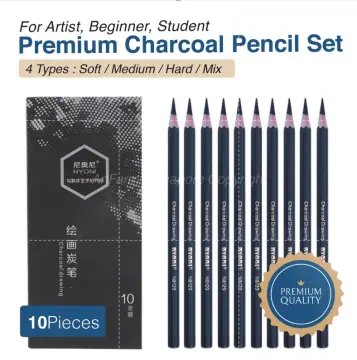 10PCS Pencil Eraser, Charcoal Pencils, Sketch Pencils Drawing Pencils for  Artist