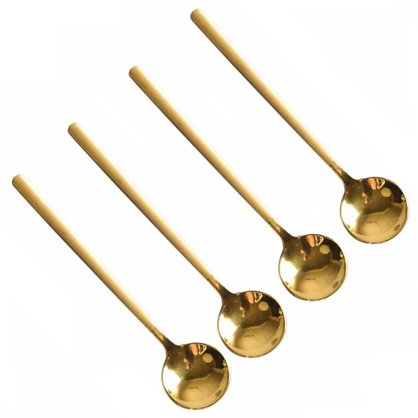 8pcs 6.7 Inches Coffee Spoons, Long Handle,gold Teaspoons,gold Spoons