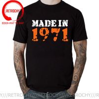 Mens Tshirt Made In 1971 T Shirt Men Vintage Design Cotton Tees Plus Size 5Xl 6Xl Authentic Summer Standard Born In 1971 T-Shirt