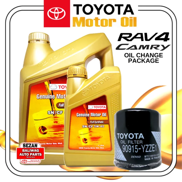 5W40 FULLY SYNTHETIC 5 LITERS ORIGINAL TOYOTA OIL CAMRY 20012010 RAV4