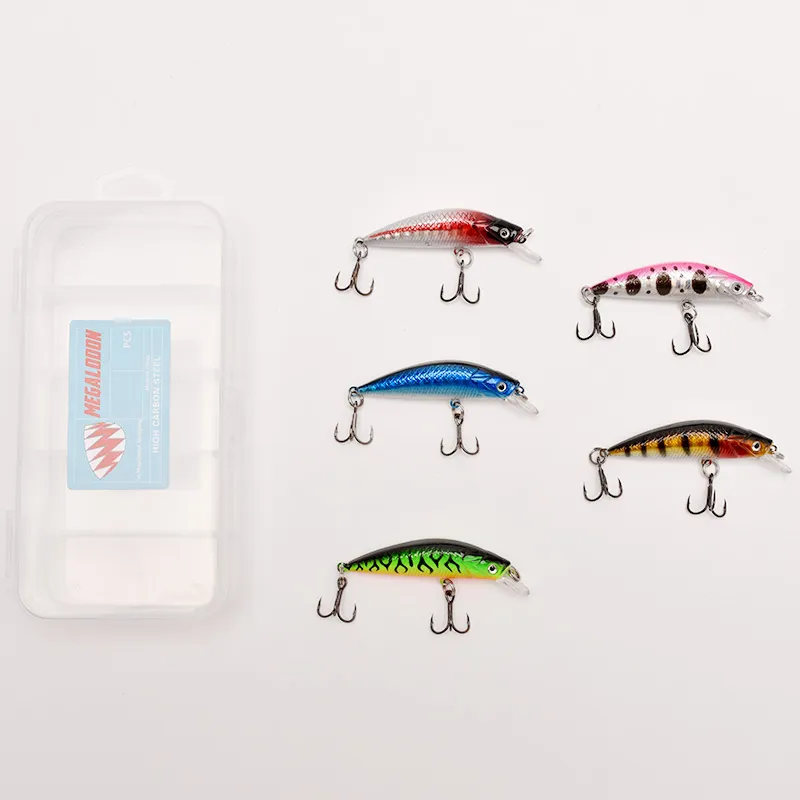 Megalodon Fishing Lures Minnow 5 Pcs Box 6 0g 6cm Sinking Minnow Fish Bait 5 Colors Lazada Ph