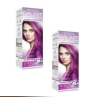 (2 กล่อง) Carebeau Galaxy hair color cream G-01 แคร์บิว กาแล็คซี่ แฮร์ คัลเลอร์ ครีม ( สีม่วง กาแล็คซี่ ) 2 กล่อง