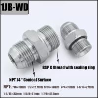 Reducer Wire Adapter Fittings Straight Through Male Thread BSP to NPT1/8 1/4 3/8 1/2 External Cone/British Pipe Fittings Adapter