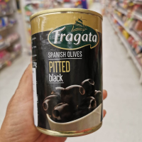 Fragata Pitted Spanish Black Olives ฟรากาตา มะกอกดำไม่มีเม็ดในน้ำเกลือ 400 กรัม