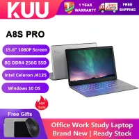 [1 Year Warranty] [Free Gifts] KUU A8S PRO Portable Office Laptop 15.6 Inch FHD IPS Screen 8GB RAM 256GB ROM J4125 Quad Core CPU Turbo Up to 2.7GHz Built-in Camera Windows 10 WiFi Bluetooth Notebook Laptop