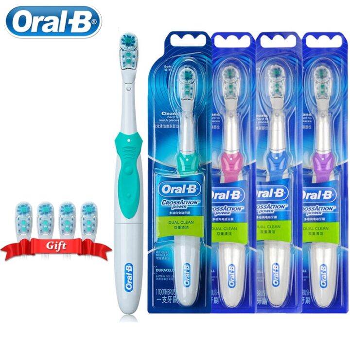 OralB Cross Action Electric Toothbrush 7200 Strokes/Min Rotation Teeth