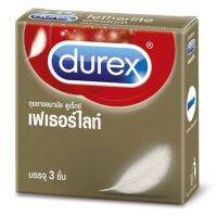 สินค้าใหม่ ส่งฟรี DUREX FETHERLITE 52.5mm. 3 ชิ้น ถุงยางอนามัยผิวเรียบแบบบาง ขนาดมาตรฐาน 52.5 มม. [ FREE Delivery ]