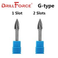 Drillforce 1PC G / GX Type ทังสเตนคาร์ไบด์โรตารี่ไฟล์จุดเสี้ยนตายเครื่องบดเครื่องมือขัดเจาะมิลลิ่งโลหะไม้แกะสลักบิต