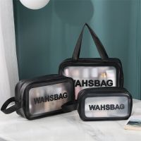 PU Women Travel Storage Bag Toiletry Organize Waterproof PVC Cosmetic Bag Portable Transparent MakeUp Bag Female Wash Bag