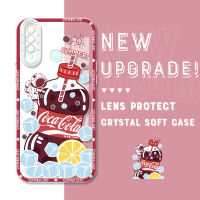 คริสตัล Vivo Y19 Casing Ponsel การ์ตูนกันกระแทกแบบดั้งเดิมคลุมทั้งหมดเคสมือถือใสปกป้องกล้องสำหรับเครื่องดื่มฤดูร้อน