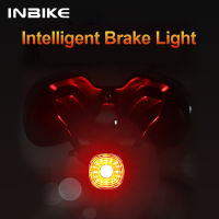 ไฟท้ายจักรยาน INBIKE สําหรับ MTB และถนน ชาร์จไฟใหม่ได้ 6 ระดับ แสงไฟ LED เข้าชุดอุปกรณ์จักรยาน ไฟเบรกอัจฉริยะ เตือนจักรยาน กันน้ํา ไฟฉุกเฉินท้าย