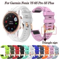 สายนาฬิกาอัจฉริยะหัวเข็มขัดกุหลาบซิลิโคน20มม. สำหรับ Garmin Fenix 7S 6S Pro 5S Plus สายรัดข้อมือปลดง่าย