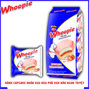 Bánh Bông Lan Whoopie Với Kẹo Dẻo Marshmallow Phủ Dâu Gói 12 cái