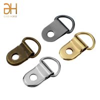 20Pcs 1CM Width Metal Copper D Ring Buckles Carabiner Installation Nail DIY Shoes Strap Buckle Bag Accessories Leather Craft