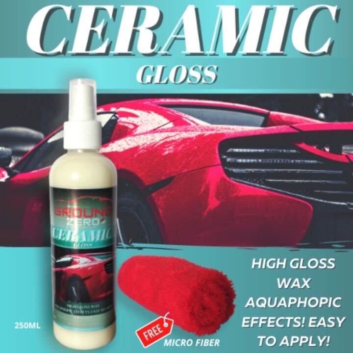 Ground Zero Ceramic Gloss Wax Hydrophobic Wax 250ML aquaphobic wax paint protection Lazada PH