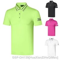 FootJoy TaylorMade1 PXG1 Titleist DESCENTE Mizuno J.lindeberg Honmลืมได้ว่าเสื้อเชิ้ตผู้ชายกอล์ฟฤดูร้อนเสื้อกีฬาแขนสั้นลำลองสำหรับผู้ชายมีปกเสื้อตัวบนใส่ไปสนามกอล์ฟเสื้อโปโล