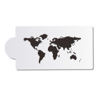 World Map Landmark Building เค้ก Stencil ออกแบบเค้ก Stencil Fondant Moulds Art Stencil เค้กเครื่องมือ Bakeware