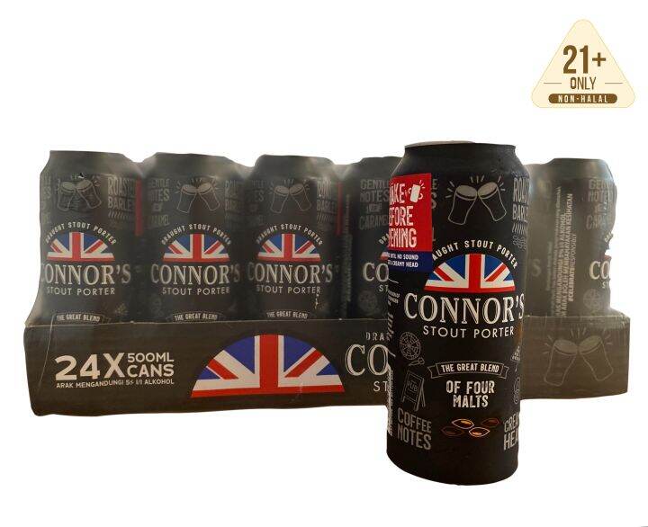 Connor’s Stout Porter 500ml 24can pack Lazada