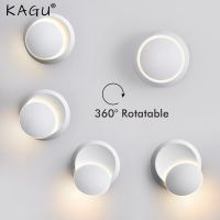 KAGU ไฟ LED โคมไฟติดผนังสวนกลางแจ้งป้องกันน้ำ IP65อลูมิเนียม AC86-265ห้องนอนในอาคารห้องนั่งเล่นบันไดผนังไฟจุดสินค้า