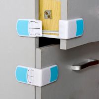 ☄℡☫ 1pc Double Buckle Design ABS Plastic Baby Safety Lock Protector Cabinet Door Drawer Lock Furniture Door Conner Angle Locks
