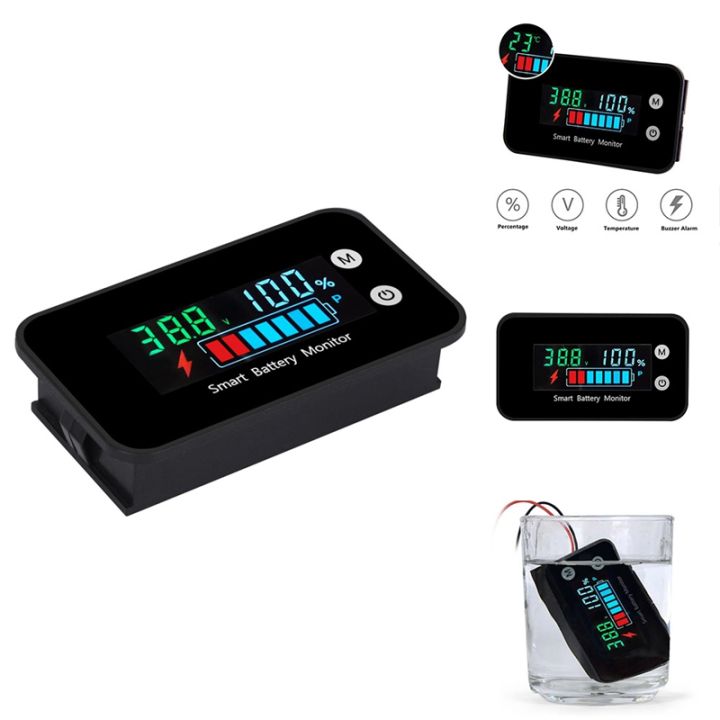 7-100v-digital-battery-capacity-tester-battery-monitor-voltage-temperature-switch-meter-for-car-ships