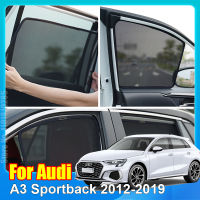 สำหรับออดี้ A3 Sportback 2012-2019รถหน้าต่างม่านบังแดดโล่อัตโนมัติด้านหน้ากระจกด้านหลังหน้าต่างด้านข้างม่านสีอาทิตย์ Visor