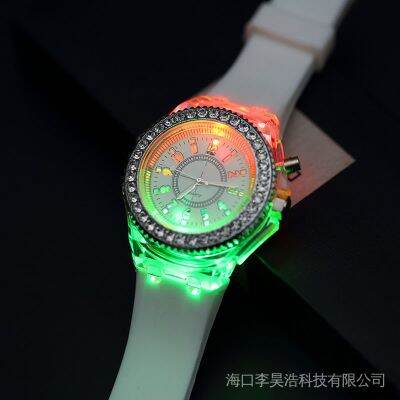 mens lapel accessoriescouple watch抖音同款夜光手表男女学生情侣韩版简约潮流网红蹦迪果冻石英手表 JHND