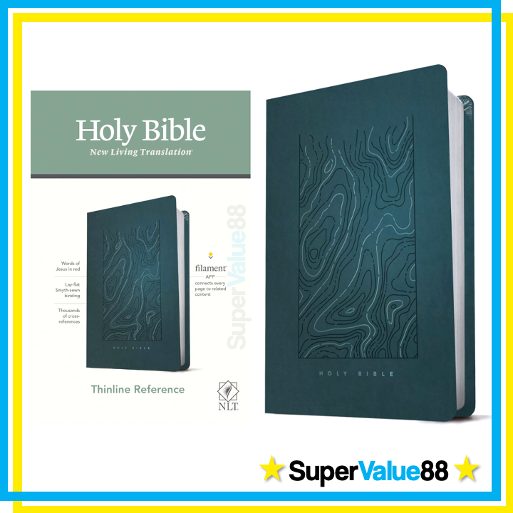 NLT Thinline Reference Filament Holy Bible (LeatherLike, Earthen Teal ...