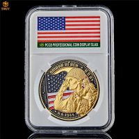 1944.6.6 WWII Omaha Beach D-Day Euro Gold Military Anniversary Challenge Coin Collection Gift Value W/PCCB Holder