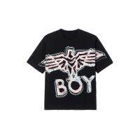 เสื้อยืดแขนสั้น Boy London ออริจินอลเสื้อยืดอินเทรนด์2023หน้าร้อนใหม่ปีกแป้งชายและหญิงคู่กับนกอินทรีครึ่งแขนเสื้อนำเข้าใหม่