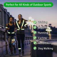 ；’；‘、。 High Gloss Reflective Harness For Night Run Cycling Reflective Harness Elastic Elastic Belt For Sanitation Construction Reflecti