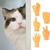 ANYGEL ของเล่นตลกของเล่นแต่งบ้านสำหรับปาร์ตี้ Fidget Cat Pet มือเล็กนิ้วมือของเล่นหุ่นนิ้วมือนิ้วมือแผ่นติดฝามือมือจิ๋ว