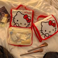 Hello Kitty Makeup Bag Sanrio Anime Cartoon My Melody Cinnamoroll Kawaii Kuromi Portable Travel Multifunction Wash Storage Bag