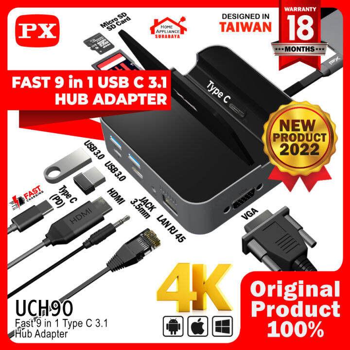 USB Hub Type C 3.1 Converter Adapter to HDMI 4K VGA SD Card Micro SD
