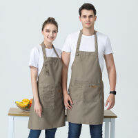 C839ผ้ากันเปื้อนครัวผู้ใหญ่ COVERAL Bu ผ้ากันเปื้อนกันน้ำ Oil proverse Dressing Chef overalls ภาพวาดผ้ากันเปื้อน manicure