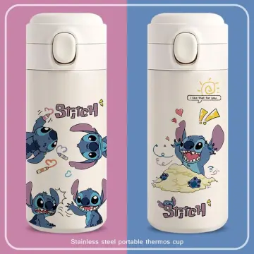 Disney Thermos Cup Stitch Cartoon Water Bottle 304 Stainless Steel