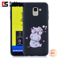 สำหรับ Samsung J6ยุโรปเอดิชั่นสายคล้องแบบมีเคสด้านหลังฝาครอบป้องกัน TPU ภาพสีน่ารักป้องกันรอยขีดข่วนไม่ลื่น