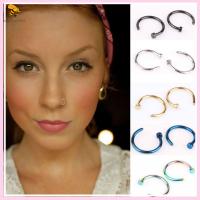 SNSQDYW0010 3/5/10PCS 8mm แฟชั่น มีเสน่ห์ คลิปออน แหวนจมูก ไม่เจาะ เครื่องประดับร่างกาย ห่วงจมูก